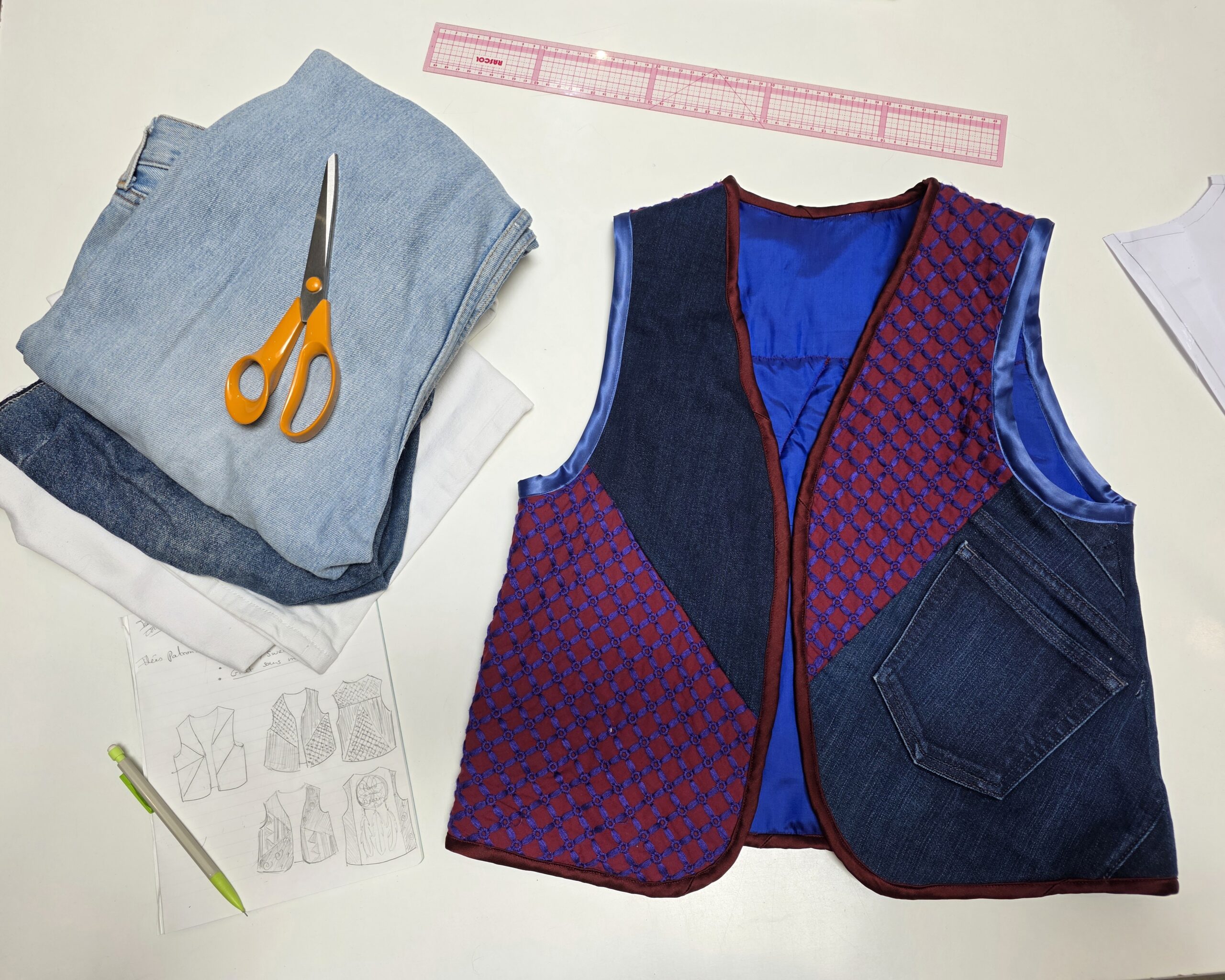 ⚡ Le gilet patchwork matelassé : rentabiliser ses chutes et apprendre des techniques de couture avancées - Niveau 3 – Image 2