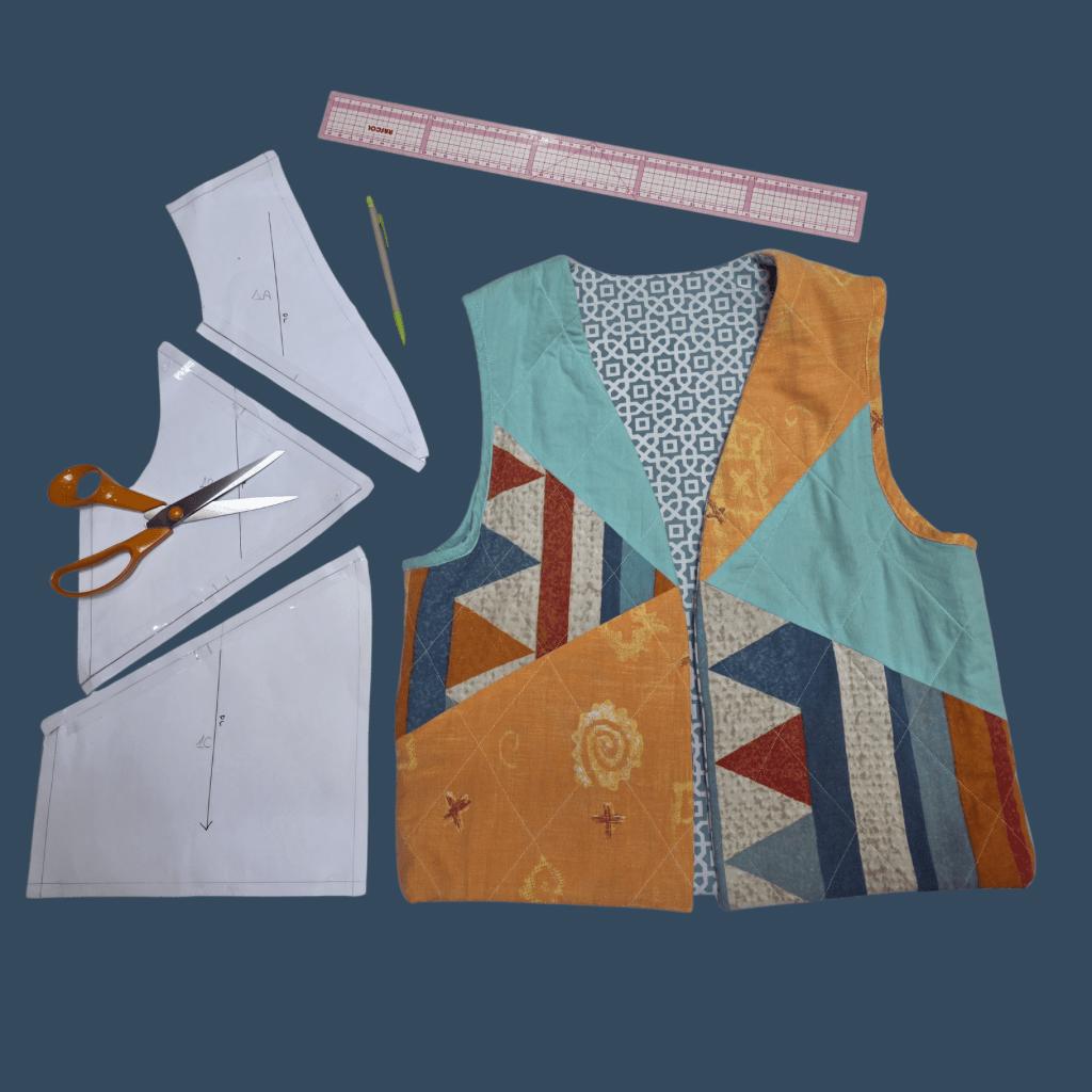 ⚡ Le gilet patchwork matelassé : rentabiliser ses chutes et apprendre des techniques de couture avancées – Niveau 3