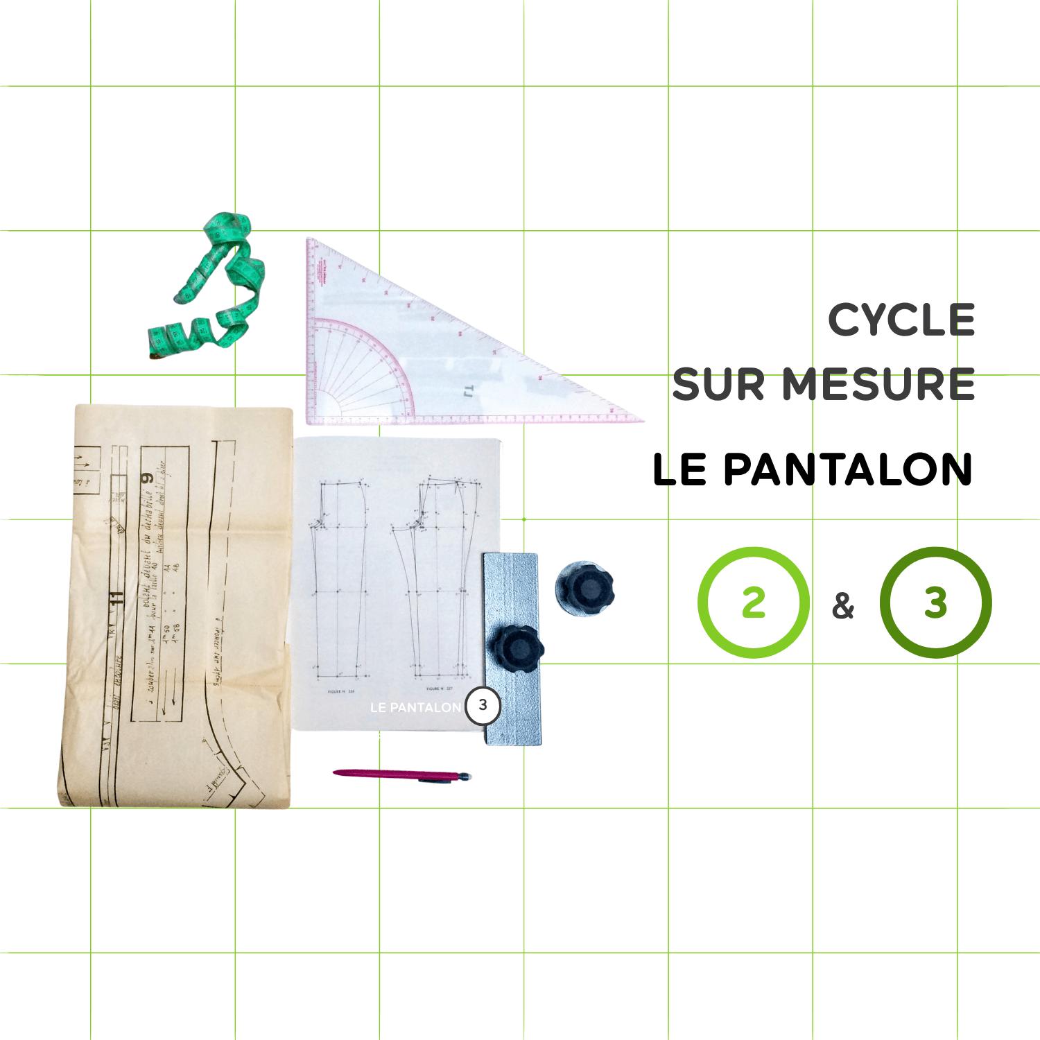 ⚡Cycle Modélisme / Le pantalon sur mesure 2&3 – Transformer son tracé de base en un patron prêt à coudre