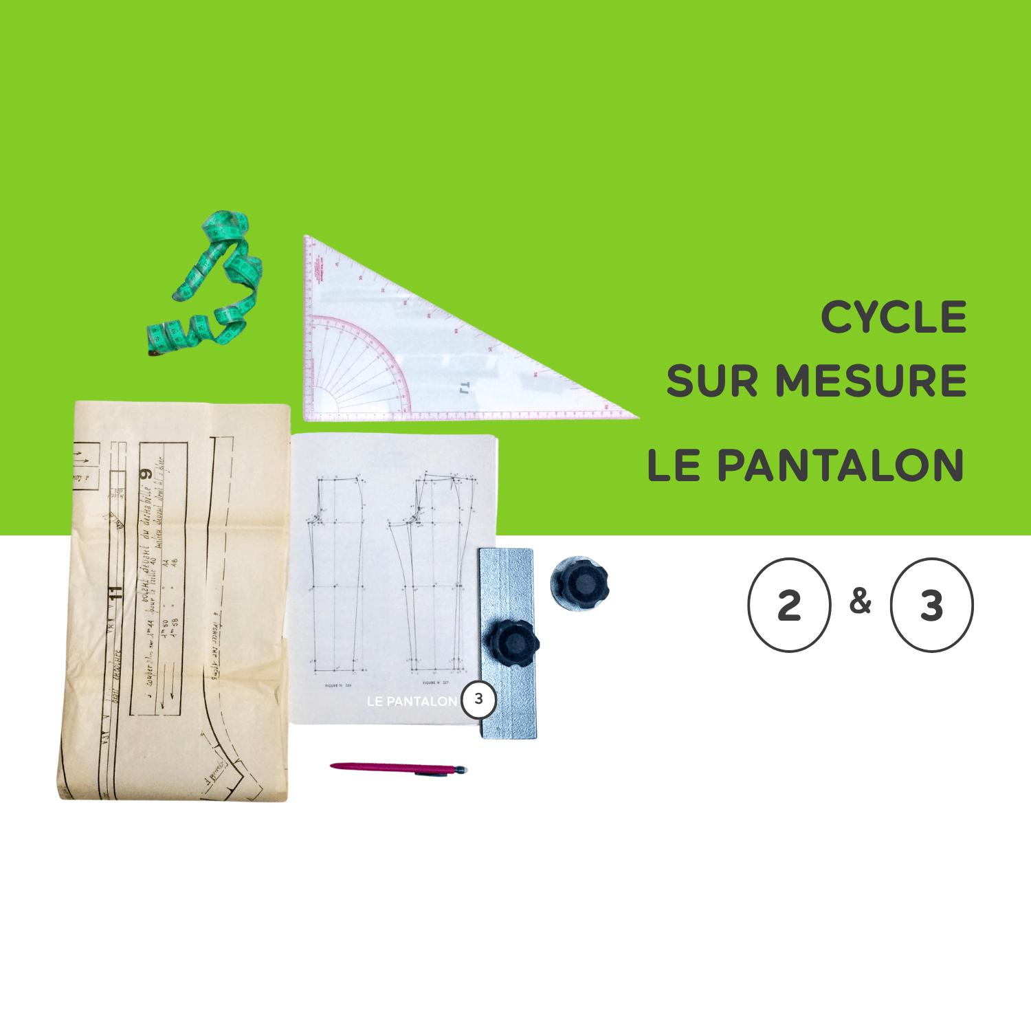 ⚡Cycle Modélisme / Le pantalon sur mesure 2&3 – Transformer son tracé de base en un patron prêt à coudre